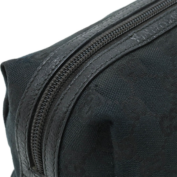 Gucci GG Canvas Leather Cosmetic Pouch Black - Picture 5 of 7